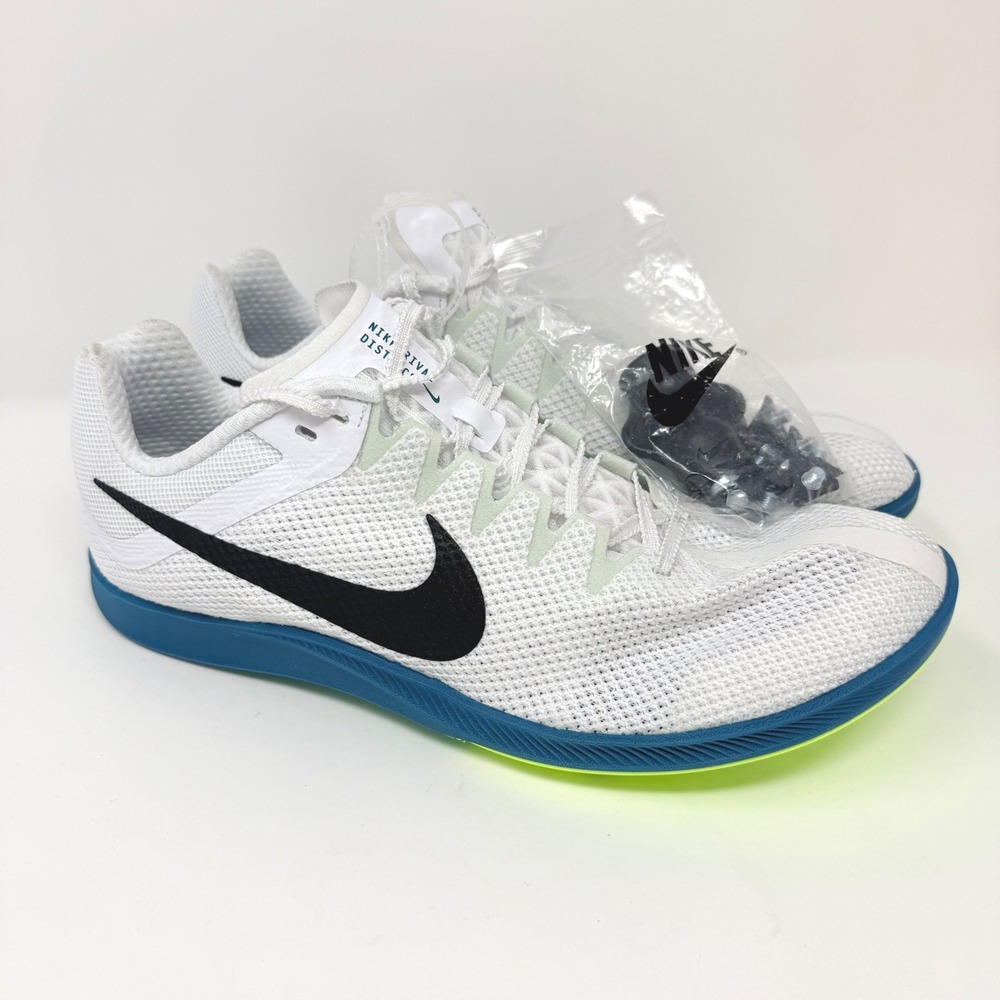 Nike Rival Distance Mens Size 11 Track Spikes White Black FZ9653-102 NEW